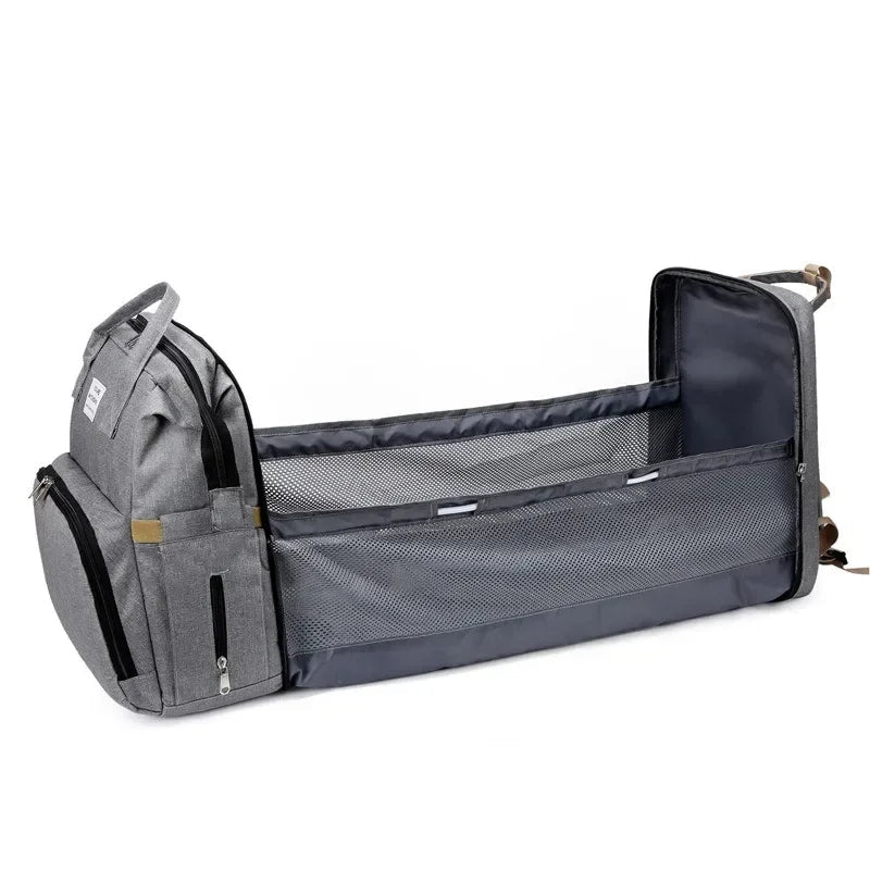 365MORA™ 3-in-1 Diaper Backpack with Portable Baby Bed