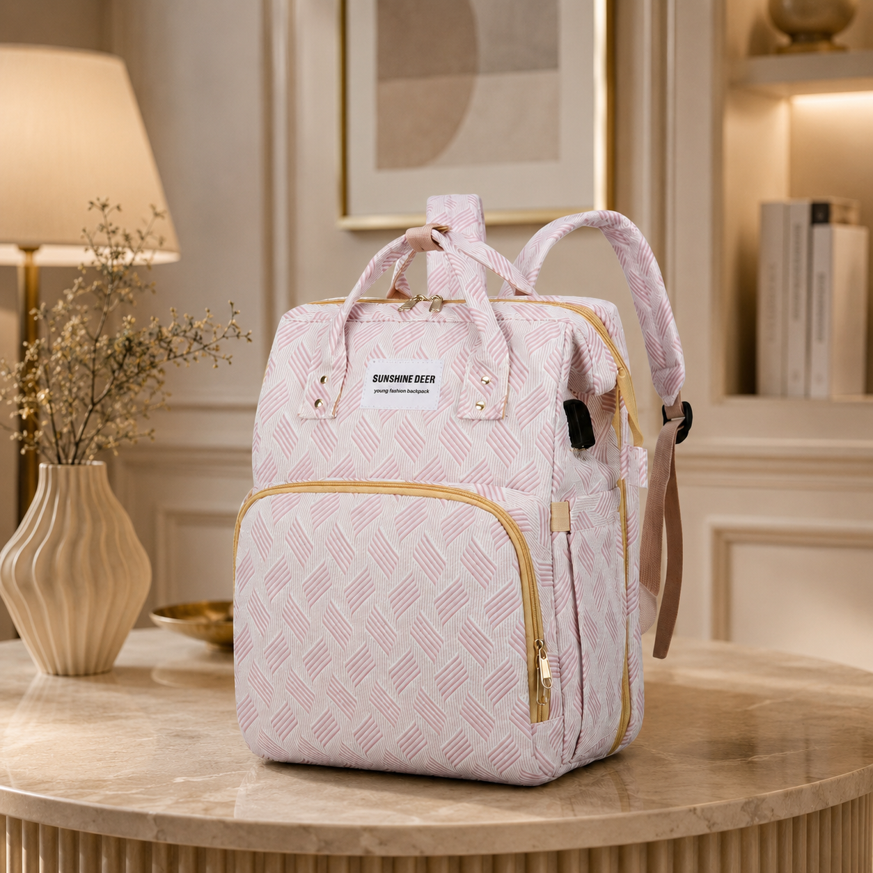 365MORA™ 3-in-1 Diaper Backpack with Portable Baby Bed