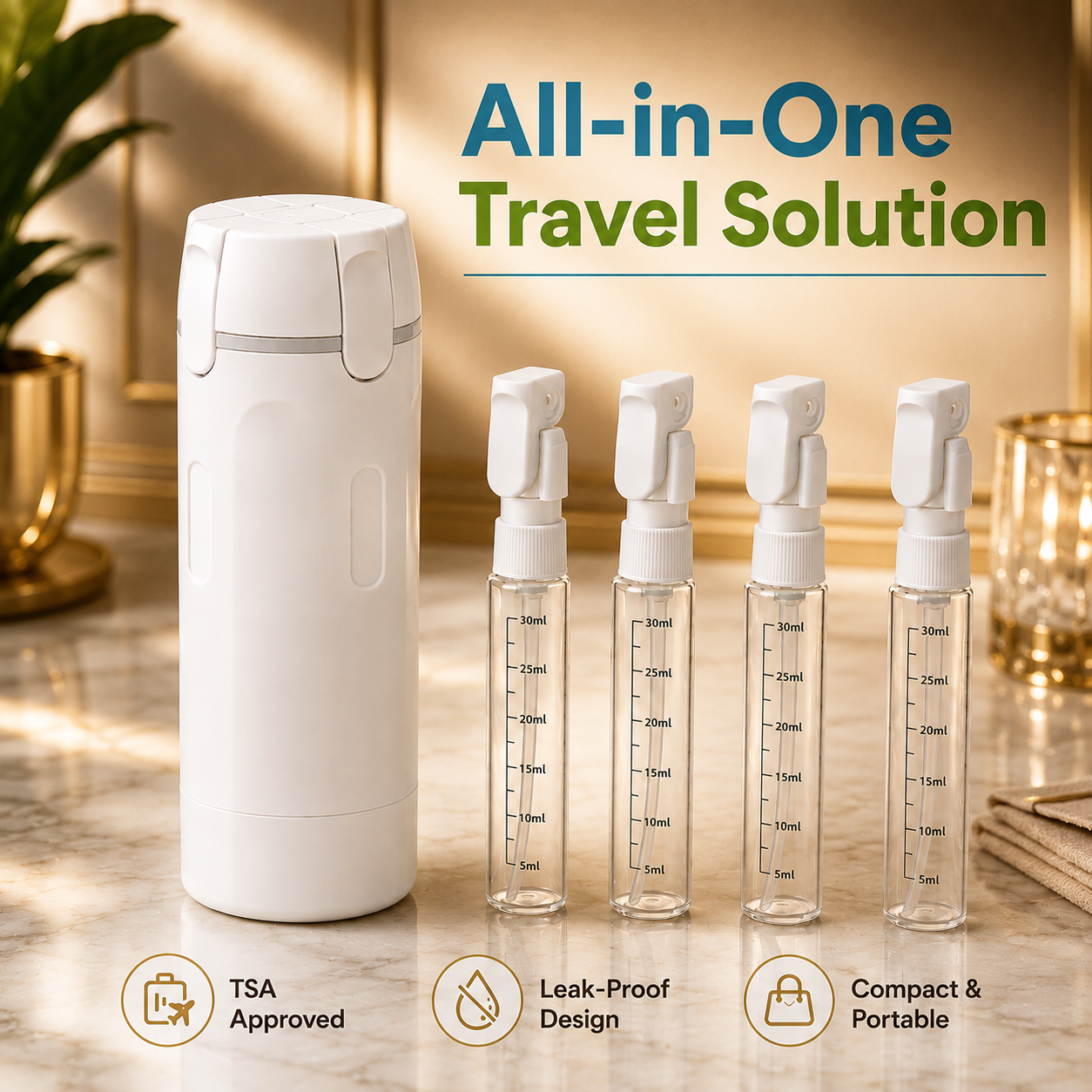 365MORA™ 4-in-1 Travel Dispenser