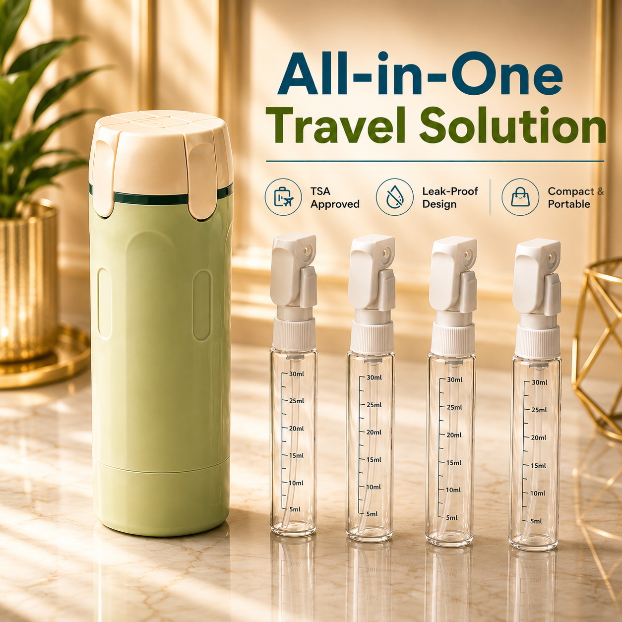 365MORA™ 4-in-1 Travel Dispenser