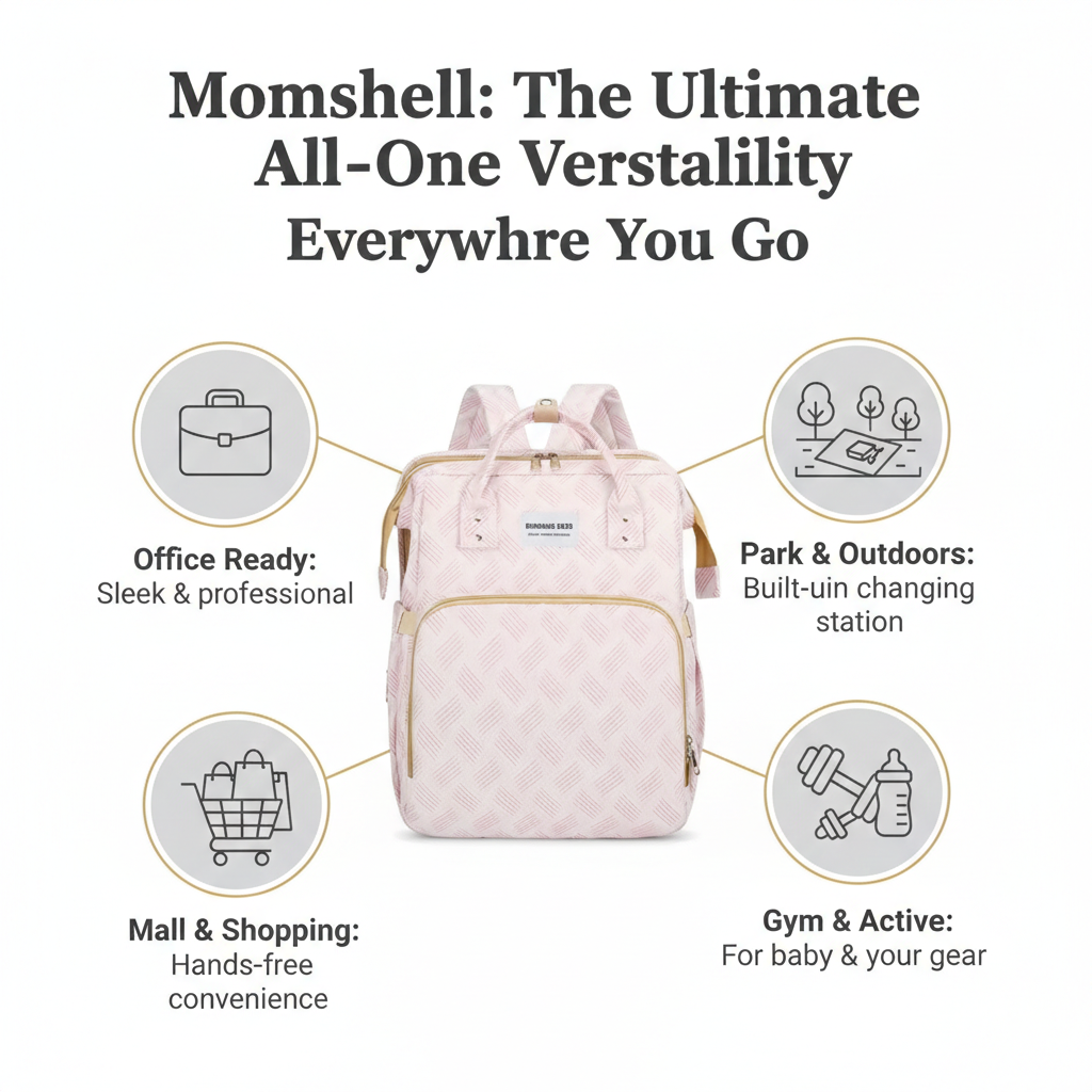 365MORA™ 3-in-1 Diaper Backpack with Portable Baby Bed