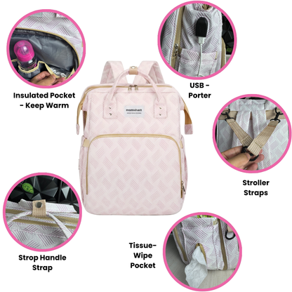 365MORA™ 3-in-1 Diaper Backpack with Portable Baby Bed