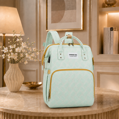 365MORA™ 3-in-1 Diaper Backpack with Portable Baby Bed